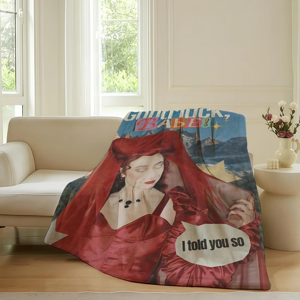 American singer Chappell Roan Blanket For Sofa Office Bed Plane Travel Sleep Read Relax Camping Soft And Warm