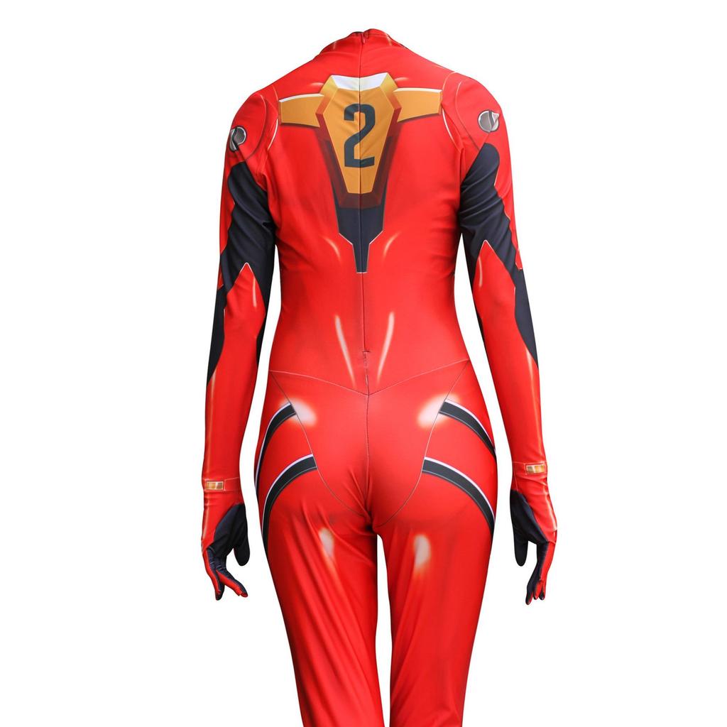Costume Intero Cosplay Tuta da Battaglia Eva Asuka
