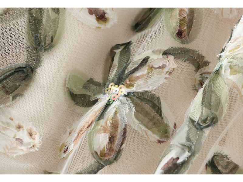 Printemps 2025 Jupe trapèze longue midi en tulle à paillettes - Jupe longue midi dissimulant les hanches