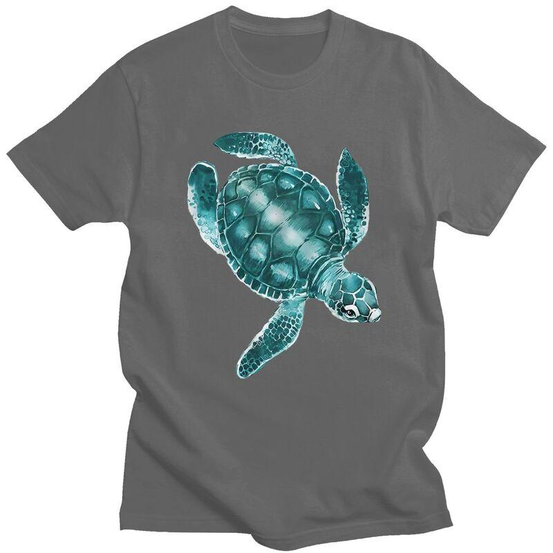 Προσαρμοσμένο Ανδρικό T-Shirt Θαλάσσια Χελώνα Κοντομάνικο Βαμβακερό T-Shirts Κλασικό T-Shirt Casual T-Shirt Χαλαρή Εφαρμογή Ρούχα