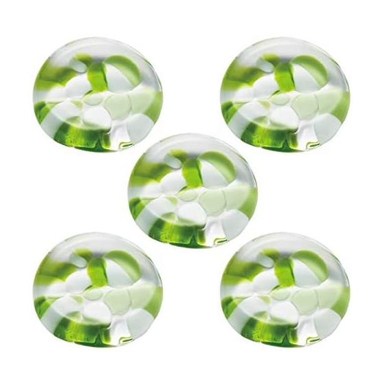 ADERIA Tsugaru Vidro Dot Chopstick Rests, Green, Set of 5, Made in Japan
