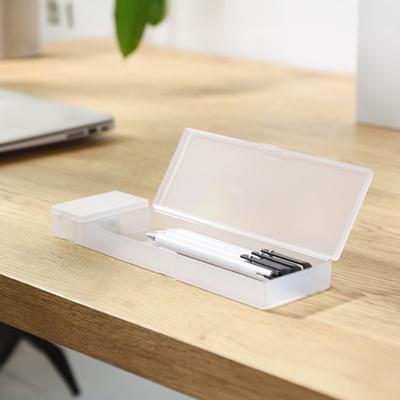 Stationery Box Simple Plastic Pen Storage Case Practical Large Capacity Pen Holder Multifunctional Translucent Pencil Case School Office Supplies