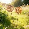 2pcs Rustic Iron Garden Stakes, Vintage Metal Garden Markers for Yard,Garden,Festivals & Seasonal Decorations,Courtyard planting