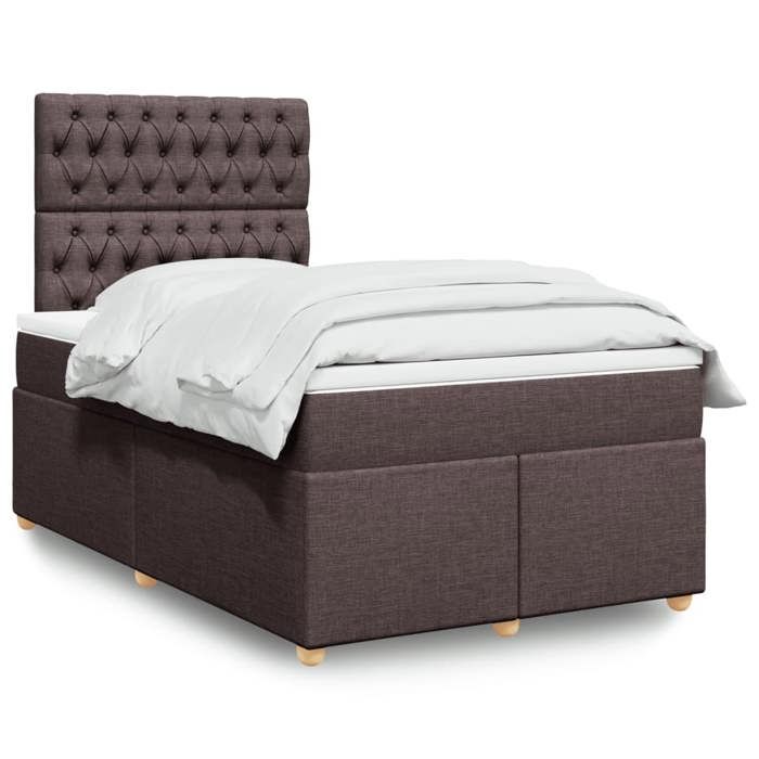 Maison Exclusive - Sommier à lattes de lit avec matelas Marron foncé 120x200 cm