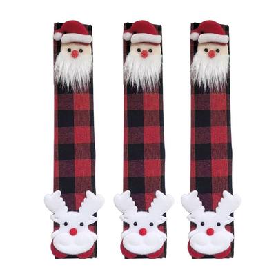Christmas Handle Covers Fridge Handle Cover Non-Woven Fabric Covers Elk Theme