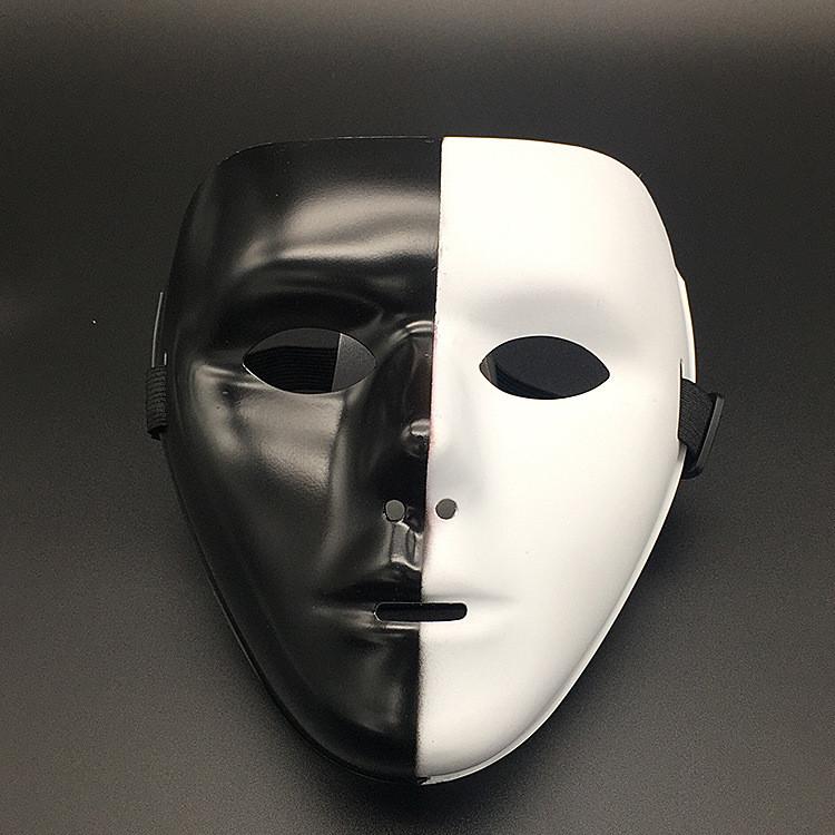 Unique Hand-painted White Full Face Mask For Halloween Costume Parties And Performances
