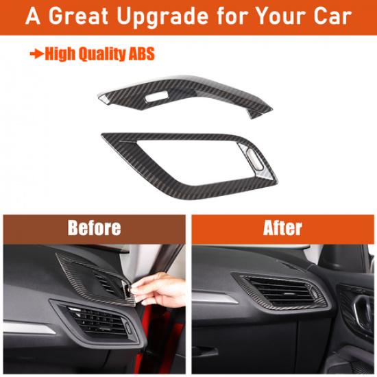 

ABS Carbon Interior Side Air Vent Outlet Cover Trim For BMW 1 2 Gran Coupe 20-23