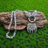 Nordic Viking Bear Claw Pendant Necklace with King Chain - Retro Norwegian Style Fashion Trend