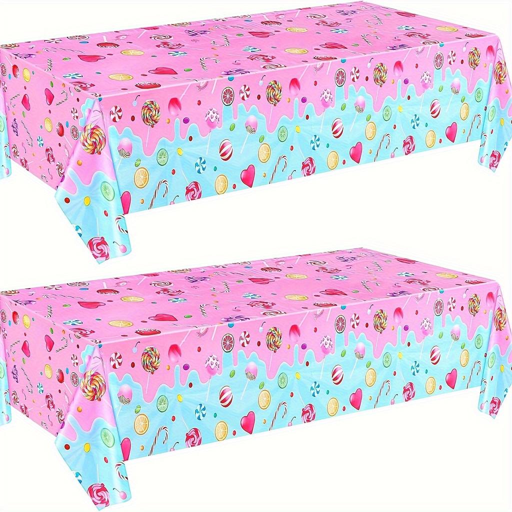1 Piece of Colorful Candy Themed Disposable Tablecloth