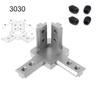 Alloy with Screws 2020 3030 4040 Series Slot 3-Way End Corner European Standard Bracket Connector