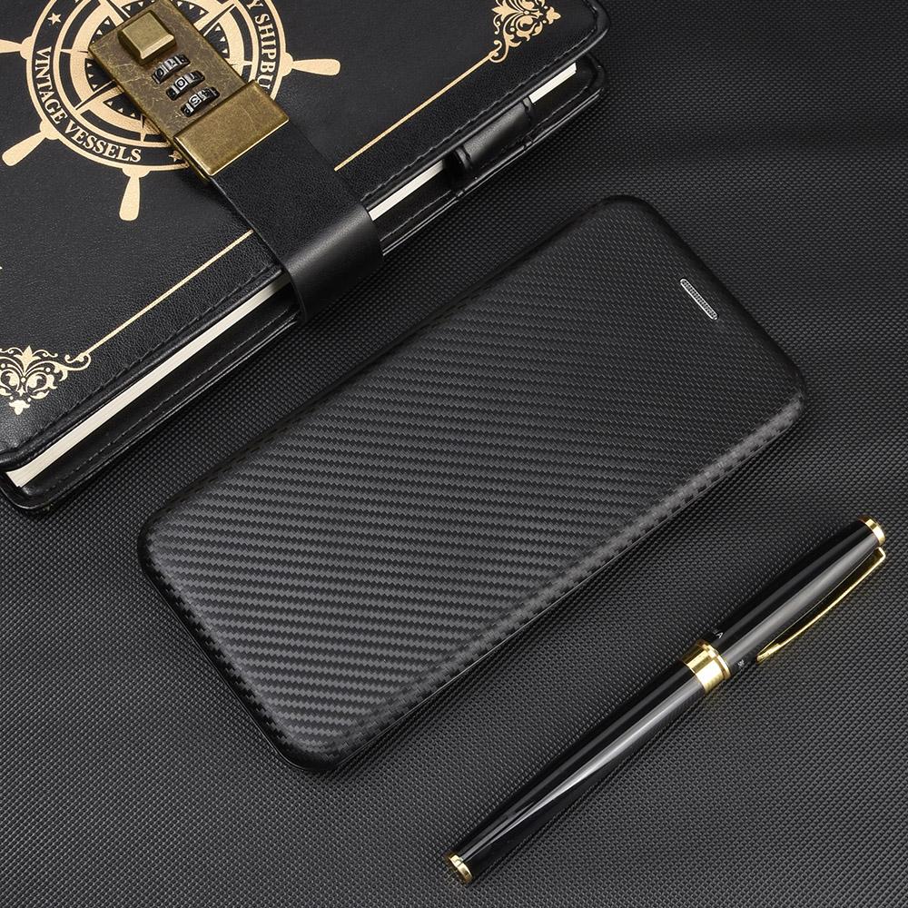 Carbon Fiber Magnetic Flip Cover Case for IPhone 15 14 13 12 Pro Max Mini 11 SE XS XR X Max 6 6S 7 8 Plus Wallet Card Holder