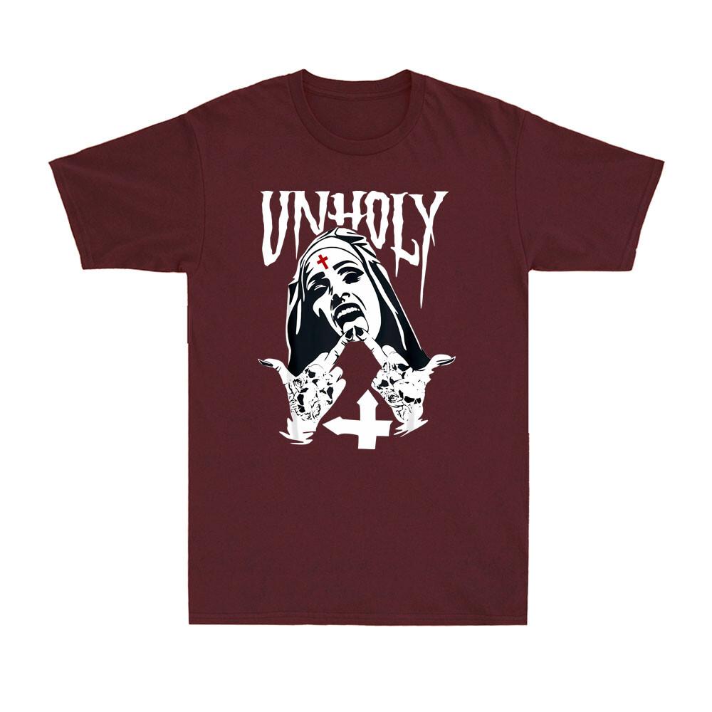 Satanic Nun Tattoos Unholy Gothic Evil Antichrist Vintage Unisexs Tshirt Tshirt
