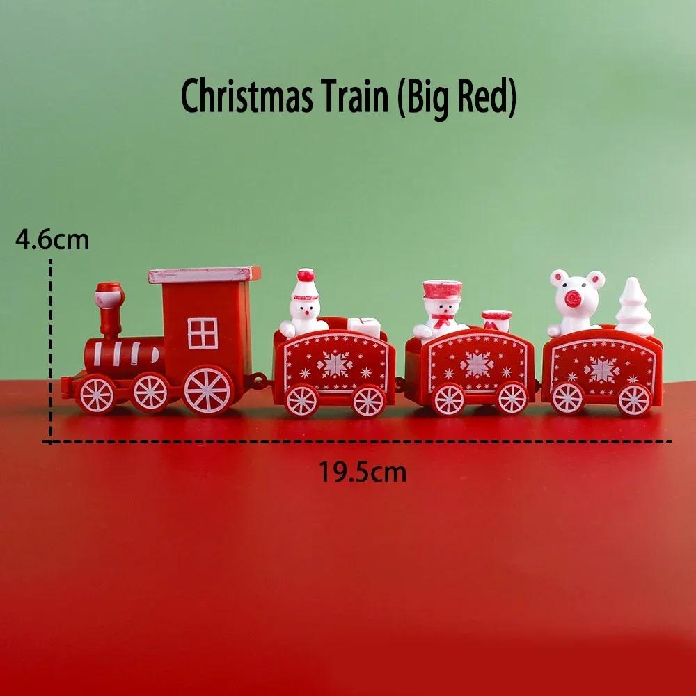 1-10PCS Christmas Train Decoration Mini Train Ornament Hanging Christmas Tree Decor Kids Gift Cake Topper Holiday Home Display