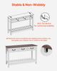 120 Cm Console Table, Farmhouse Desk Behind the Couch with Drawers and Bottom Storage Shelf, Wooden Rectangle Entrance Narrow Sofa Table for Hallway,