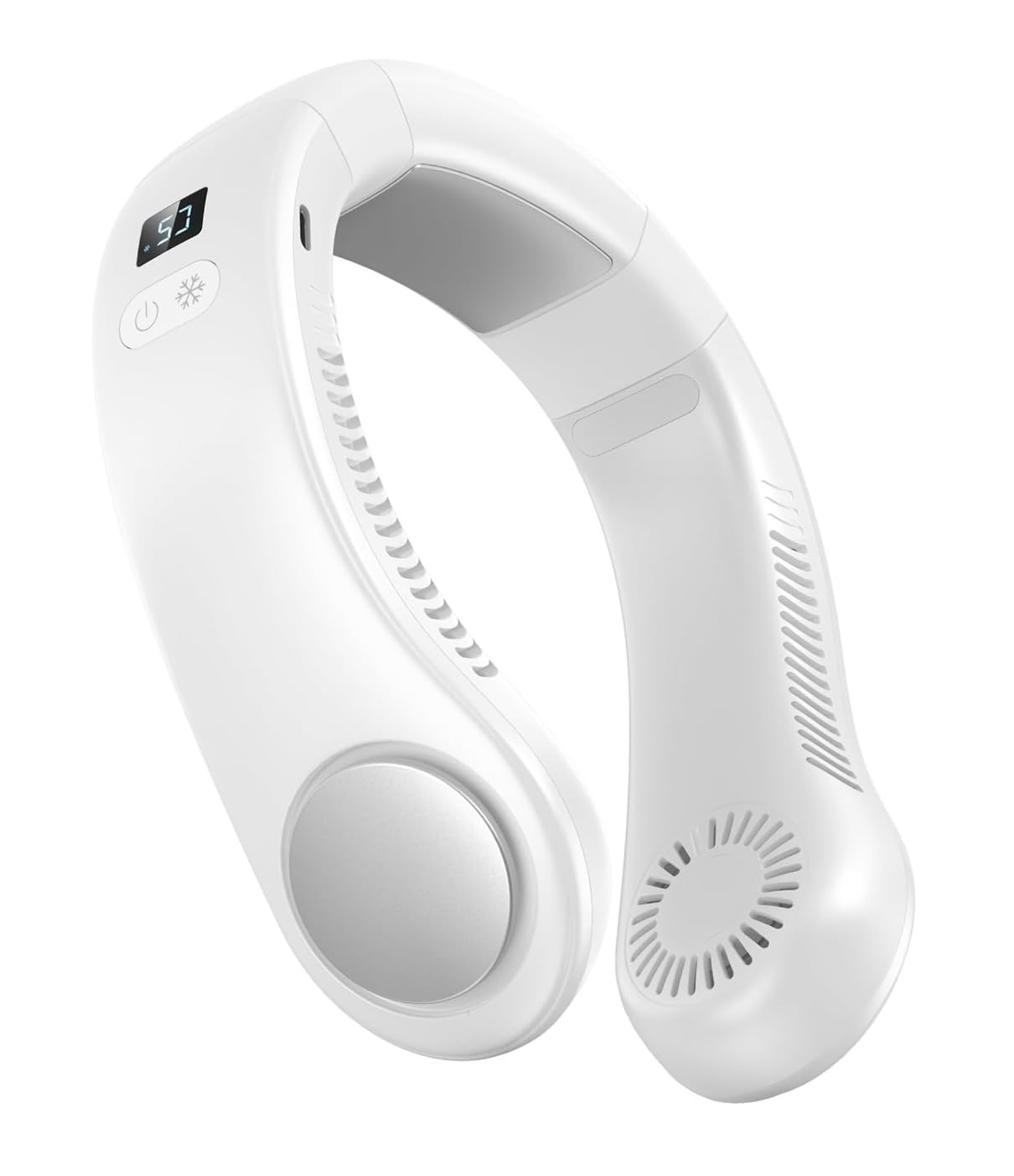 

Neck Bladeless Cooling Plate Peltier Semiconductor Airflow LED 4000mAh Large Portable Fan, Fan, Element, Cooling, 5-Level Adjustment, 360-Degree