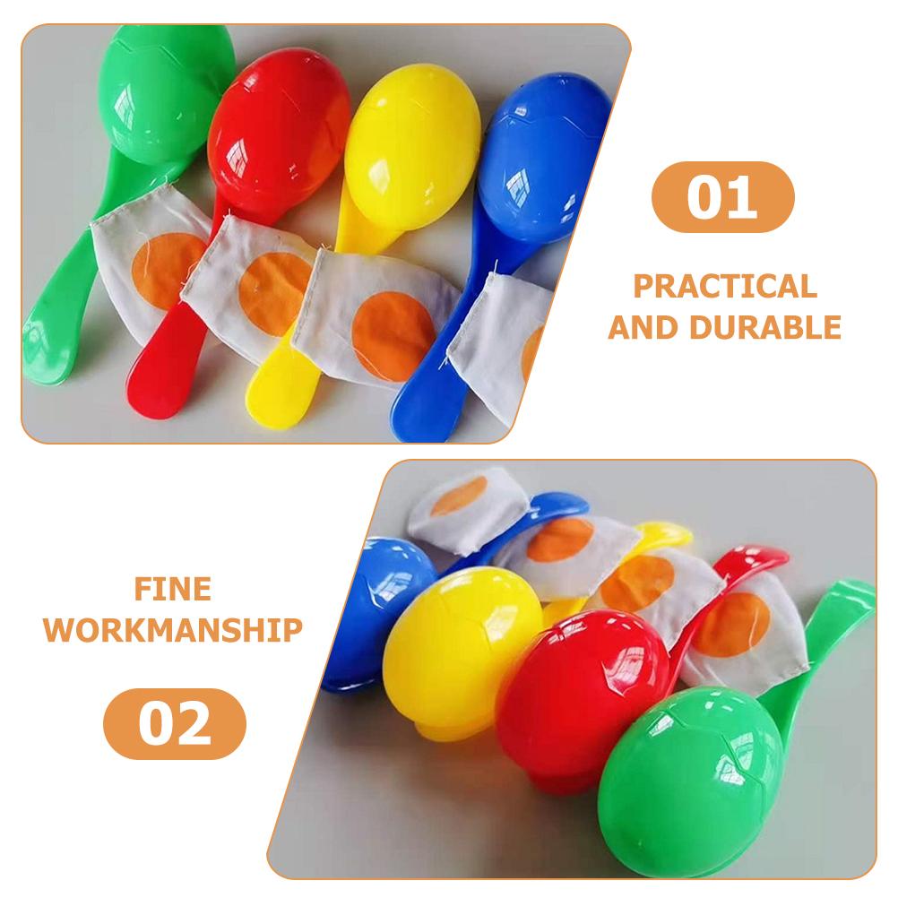 4 Pcs Kids Playset Outdoor Spoons Game Egg Toy Tea Party Favors Birthday Games for 8-12