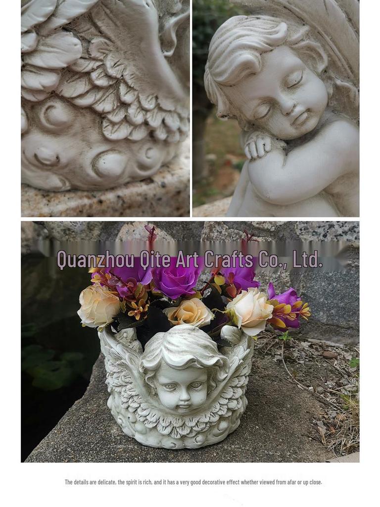 European Creative Angel Flower Pot for Succulents - Outdoor Garden Resin Sculpture Ornament