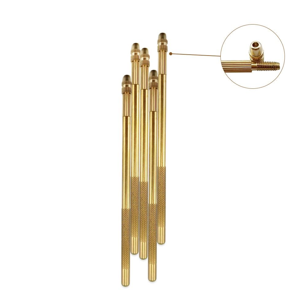 5ks/sada Odolné krajkové jehly paruky Měděná rukojeť Sada na výrobu paruk Ventilační jehly Professional