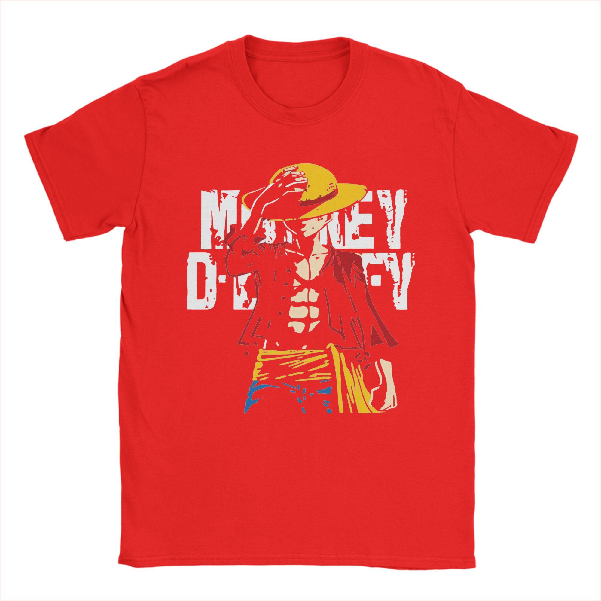 

Monkey D luffy T Shirts Mens 100 Cotton Creative TShirts Crewneck Ones Pieces Tee Shirt Short Sleeve Tops Party S