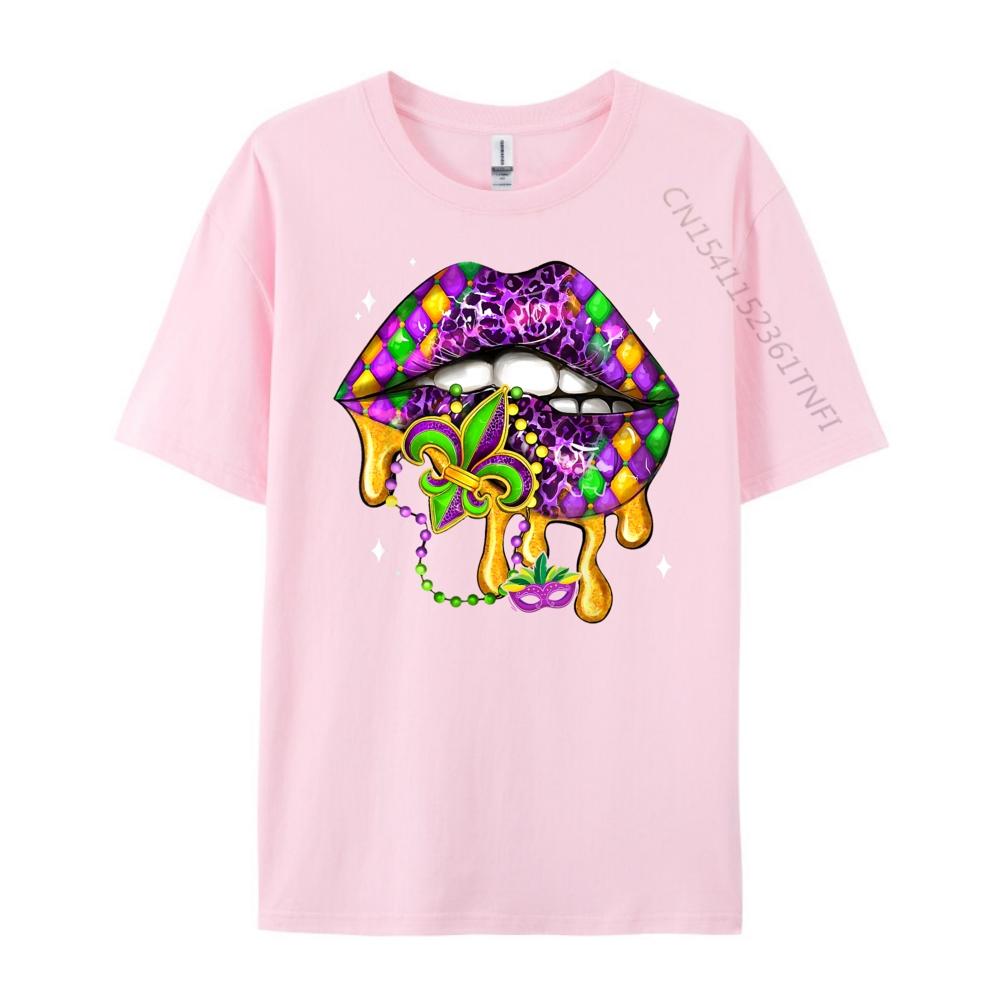 Mardi Gras Lip Women Costume Funny for Women Girl Funny T Shirts Men Original Mens TShirts Normal