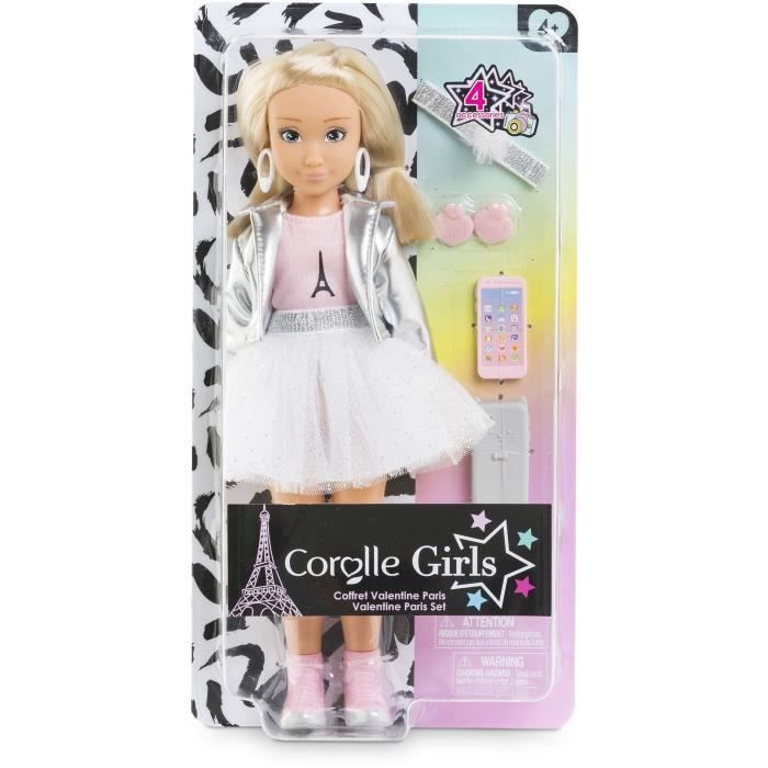 Poupée Mannequin - COROLLE - Valentine Fashion Week Paris - 28 cm - 4 accessoires - Senteur vanille - Dès 4 ans