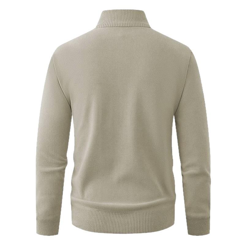 Cardigane cu fermoar pentru bărbați Pulovere cu croială normală Pulovere tricotate Pulovere Cardigane Business Casual pentru bărbați Toamnă Iarnă Guler înalt Mânecă lungă Jachete tricotate