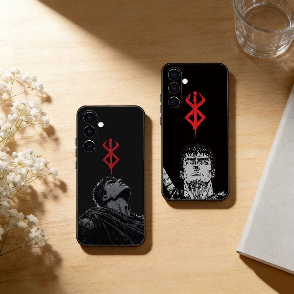 Berserk Guts Anime Phone Case For Samsung Galaxy A73,A72,A71,A70,A53,A52,A51,Soft Silicone Black Cover