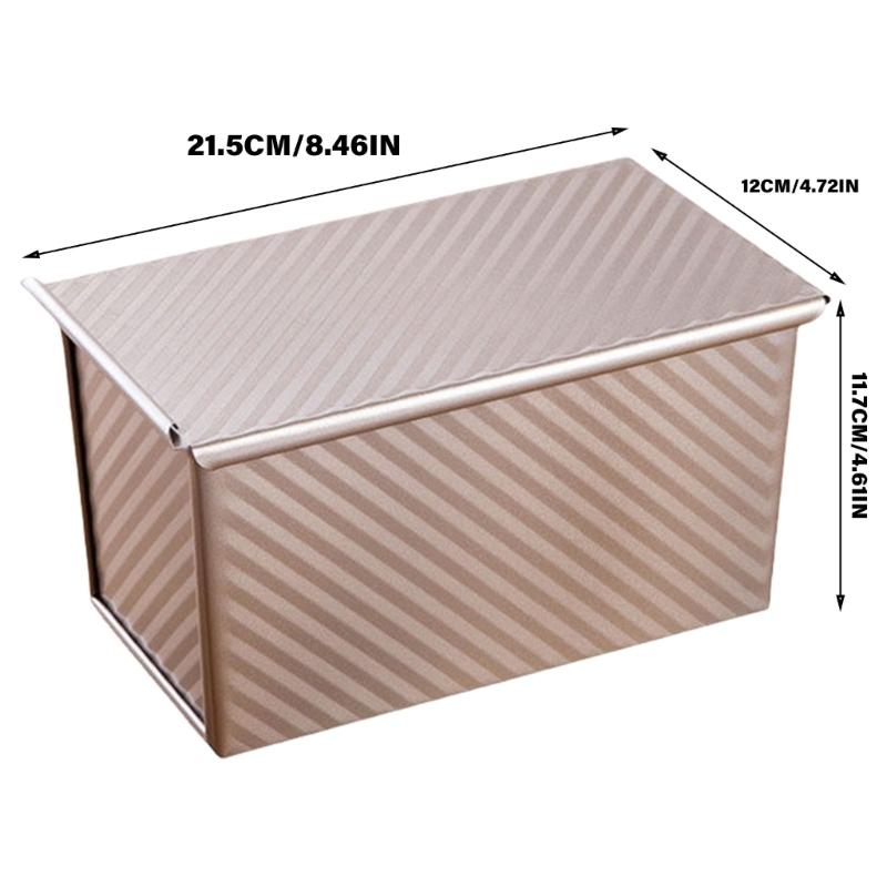 Carbon Steel Loaf Pans with Lid for Perfect Toast Bread Baking for Homemade Rectangular Bread Mould for Pastry
