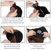 Perruque Bob Court pour Femme avec Casquette de Baseball Intégrée Pièce Capillaire Noir Naturel Cheveux Synthétiques Résistants à la Chaleur Look Élégant