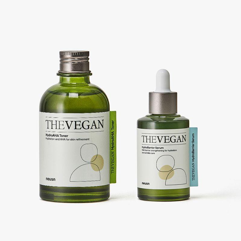 The Vegan Hydro AHA Toner 150ml + Barrier Serum 50ml