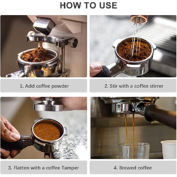 

Набор тампера и распределителя Irishom 58 мм для эспрессо, Калиброванный тампер для кофе, Пресс с деревянной ручкой для портафильтра 58 мм