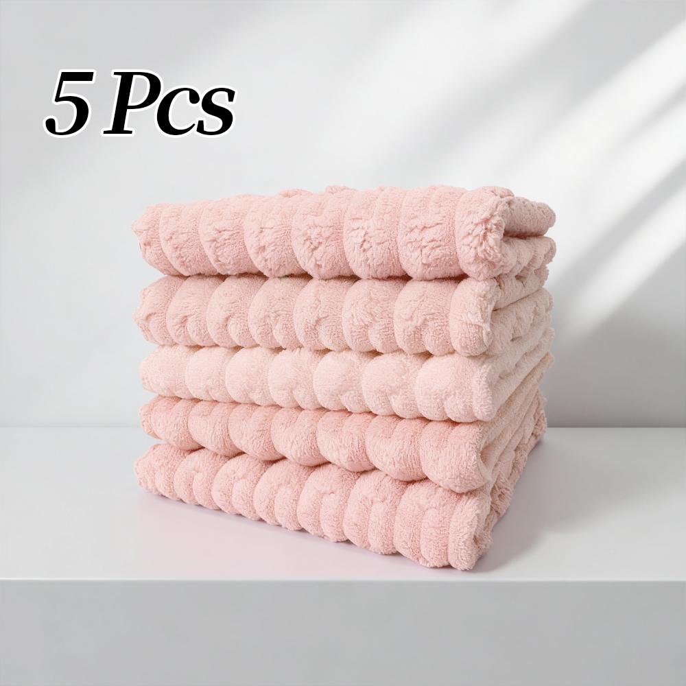 

Мягкие Впитывающие Полотенца для Лица - Быстросохнущие, Легкие Квадратные Полотенца с Пастельными Полосками, Ручные Полотенца для Ванной.