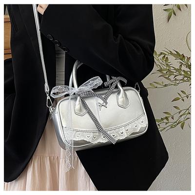 Simple Hand-carried Bowling Bag Women's 2025 New Fashion Shoulder Bag Casual Messenger Bag