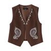 Women's Lyocell Linen Paisley Vest