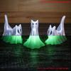 3D Printed Glowing Ghost Cat Home Decoration Desktop Ornament Halloween Themed Night Light Figurine for Indoor Use