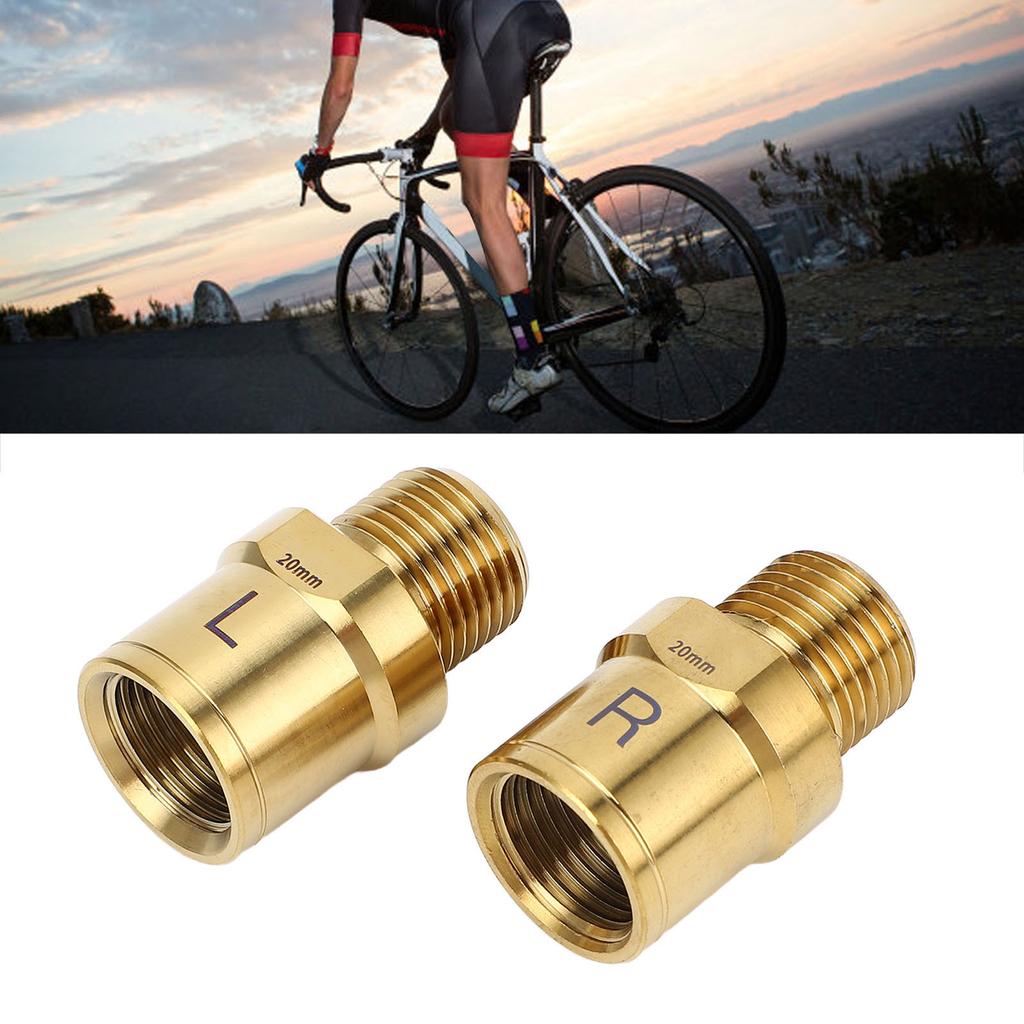 2KS Prodloužení pedálů na kolo Zlaté 20 mm Titanová slitina Hřídel pro prodloužení pedálů na kolo pro cyklistiku