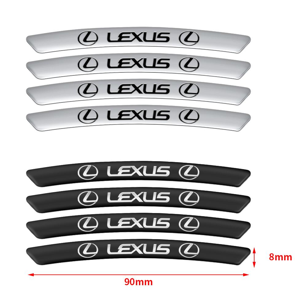 

Car Accessories 4PCS Car Wheel Hub Cap Metal Logo Sticker For Lexus IS IS250 IS250C IS300 IS300C IS350 IS350C F SPORT RX GX LS
