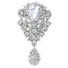 European & American Crystal Teardrop Brooch Zircon Pin Accessory