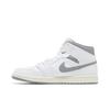 Air Jordan 1 Mid 'Neutral Grey' (Unisex) White / Stealth Vintage Basketball Shoes 554724 135