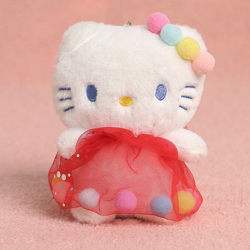 

Toy Plush Pendant Short Pile Fabric Backpack Accessory Collectible Red Cat