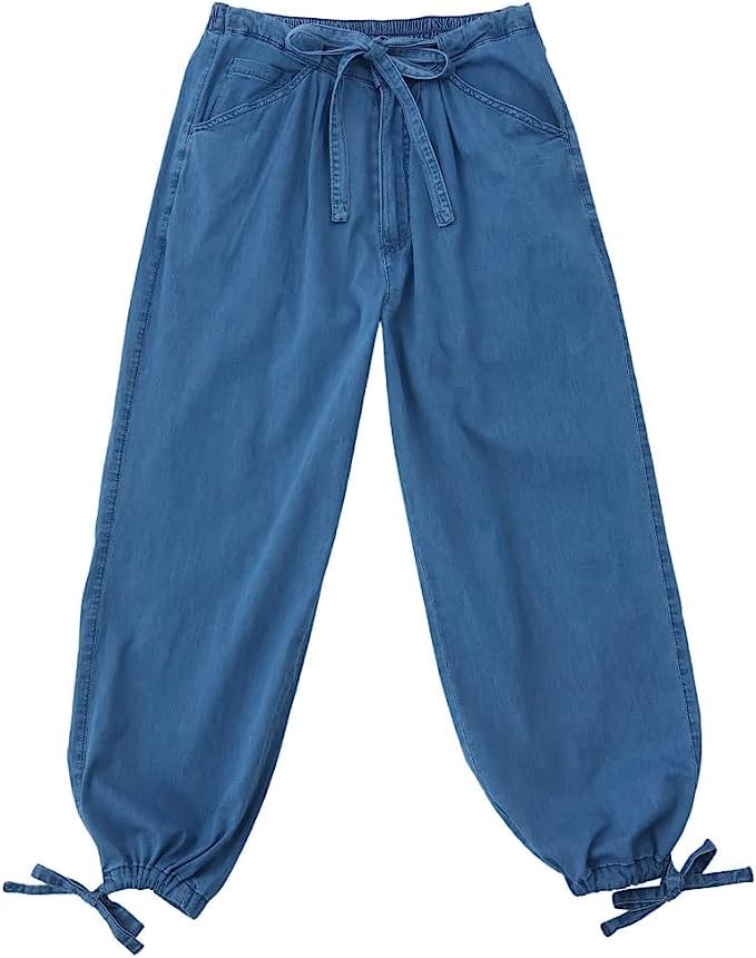 Samue Soft Stretch Denim Top and Bottom Set for All Year Round [Yui] (S)