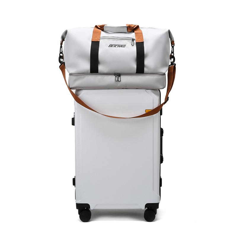 New yoga fitness bag with dry and wet separation, large capacity, unisex casual travel bag, shoulder and crossbody luggage bag