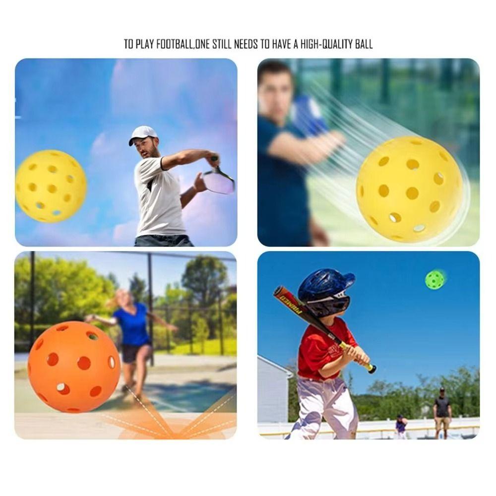 שק רשת אחסון לכדורי פיקלבול פנימיים זרימת אוויר חלולים כדורי אימון פיקלבול ספורט מחבט