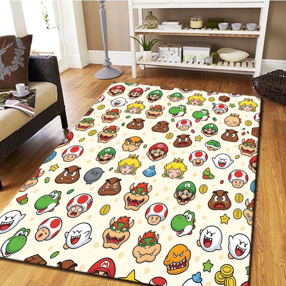 

Super Mario Cartoon Carpet, Digital Printed Movie Rug, Home Decor Mat for Bedroom, Living Room Mat -HYQ87 60x90cm