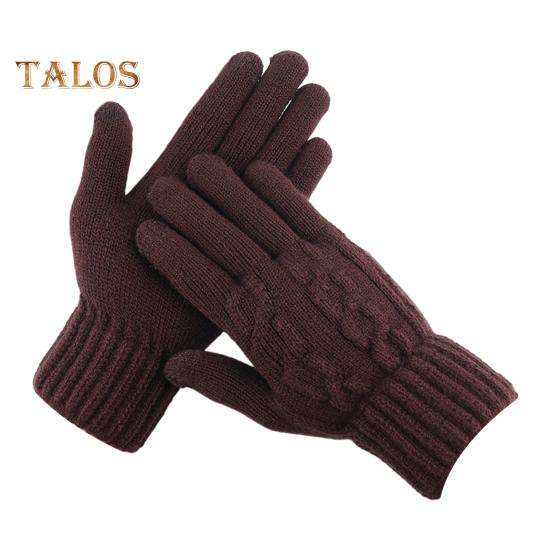 

1 пара зимних перчаток унисекс, на пять пальцев, толстые, сохраняющие тепло, для сенсорного экрана, противоскользящие, мягкие, устойчивые к холоду, высокоэластичные перчатки для езды на велосипеде