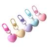 5pcs Anti-lost Heart Pendant Keyring Macaron Colors Car Keychain  Hanging Jewelry