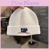 Knitted Hat For Men Women Winter Warmth With Embroidered Letters College Style