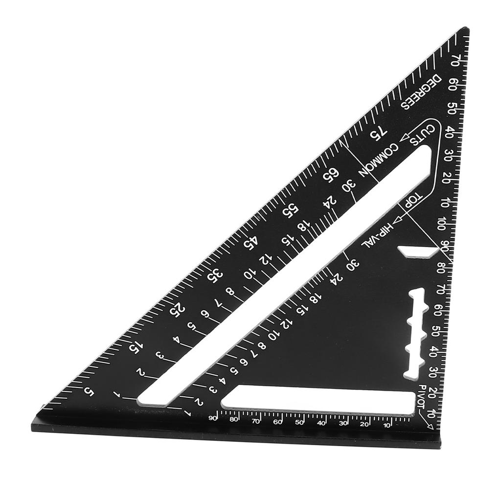 Triangle Ruler 7in Carpenter Square Aluminum 90 Degrees 45 Degrees Portable Woodworking Measuring