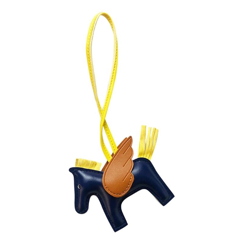 Cute Angel Wing Horse Keychain Pendant for Women Girls Fashionable Mini Horse Shape Bag Charm Oranemnt for Handbags