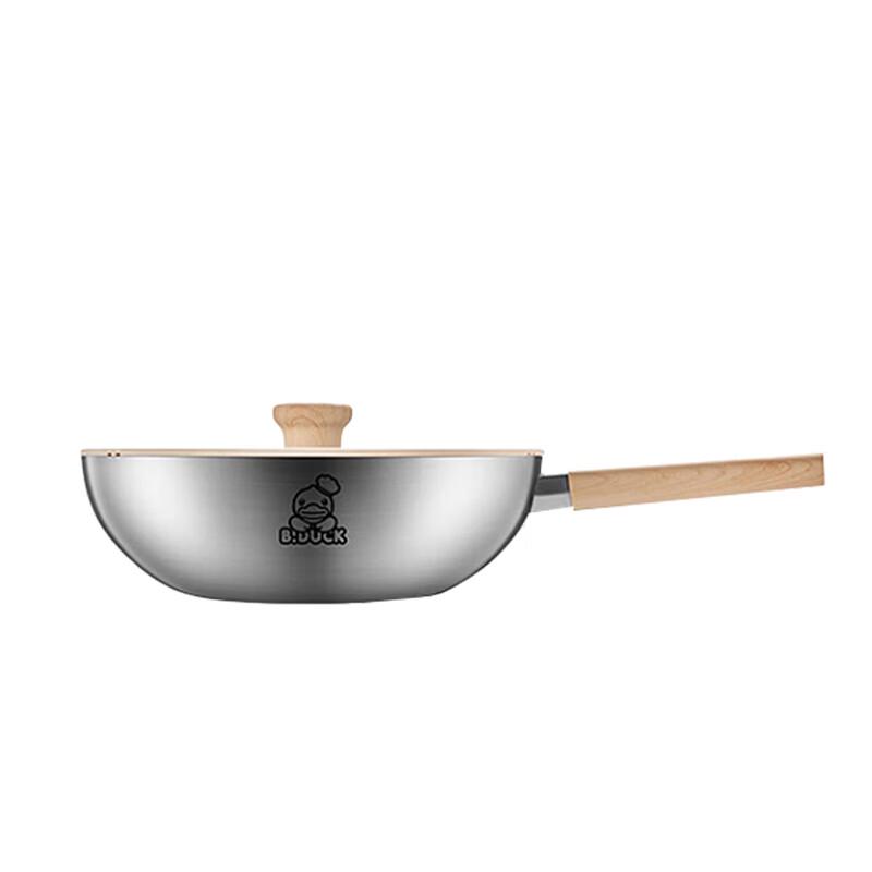 Cui Da Huang 32cm 316 Stainless Steel Non-stick Wok
